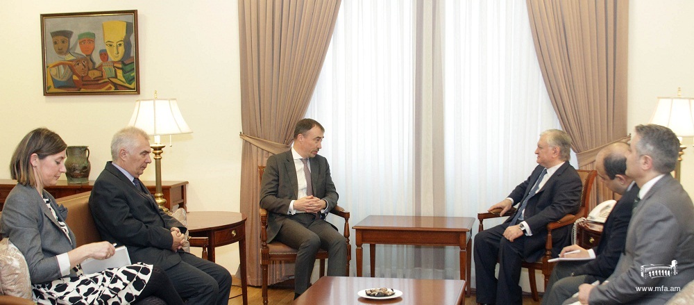 Le Ministre des Affaires étrangères d'Arménie a reçu le Représentant spécial de l'UE pour le Caucase du Sud et la crise en Géorgie
