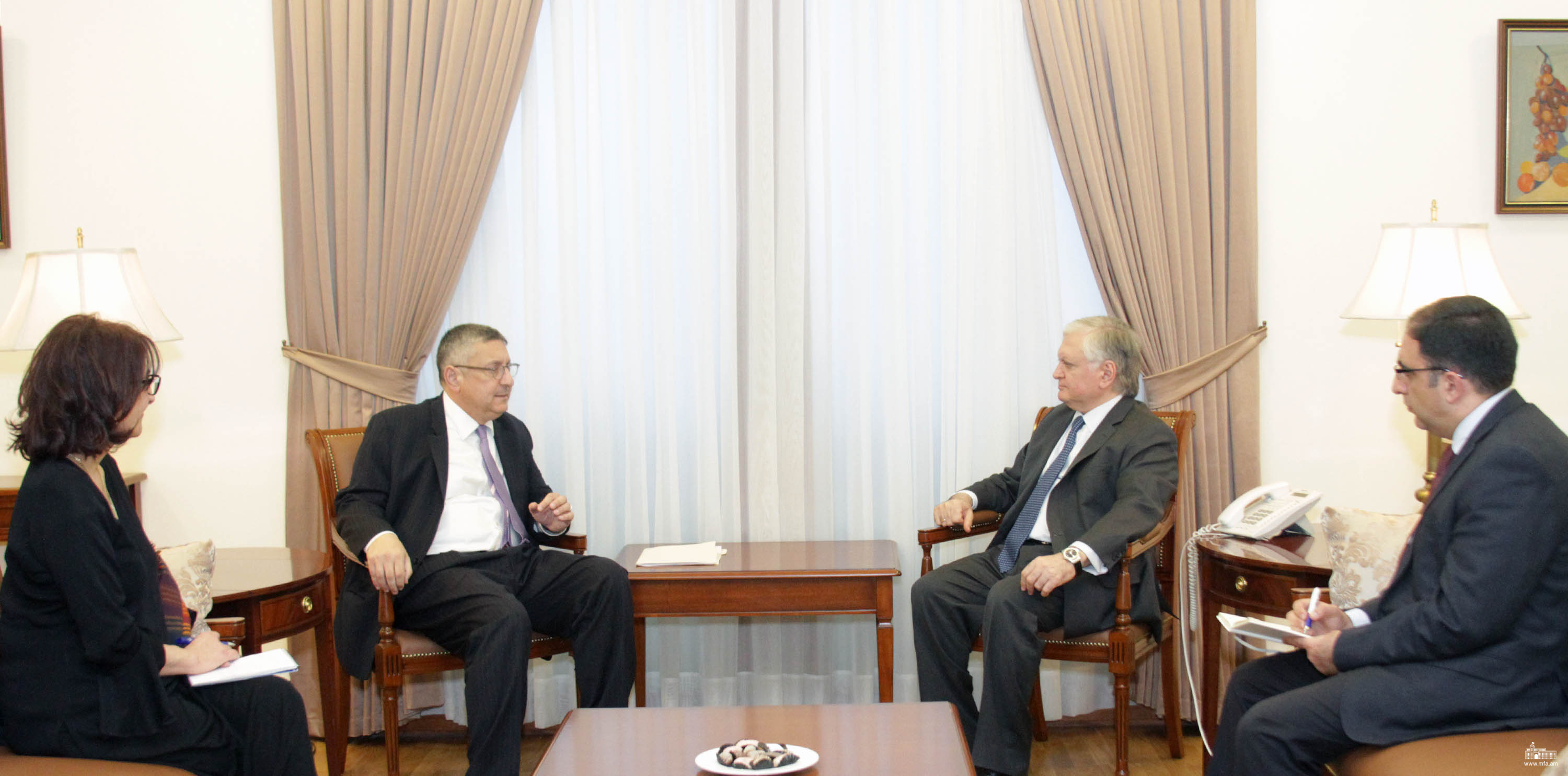 Foreign Minister of Armenia received Armenian Assembly of America Co-Chair