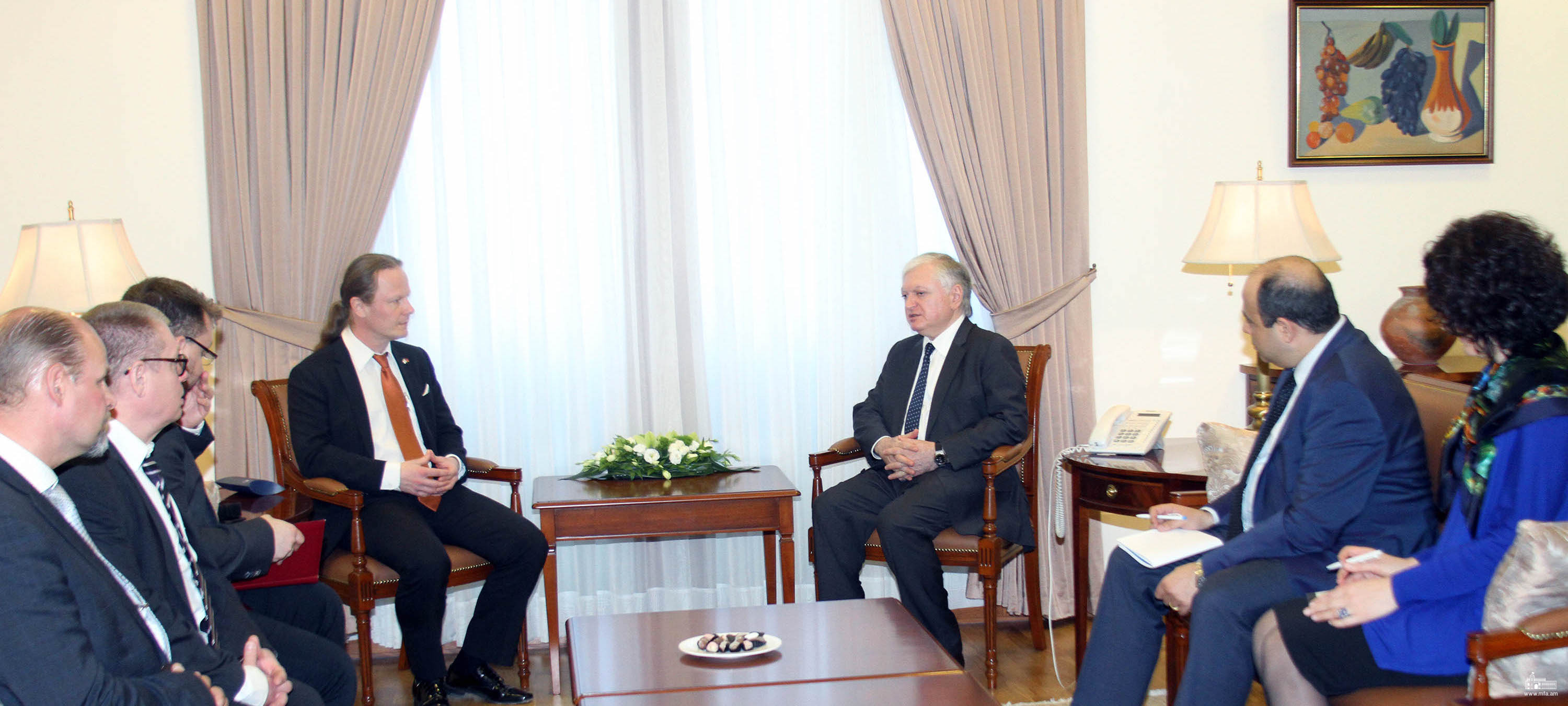 Le Ministre des Affaires étrangères d’Arménie a reçu la délégation parlementaire de Finlande