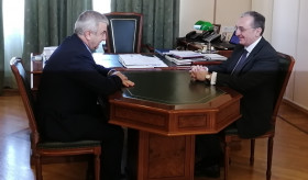 Meeting of Ashot Ghulyan, President of the National Assembly of Artsakh, and Zohrab Mnatsakanyan, Minister of Foreign Affairs of Armenia