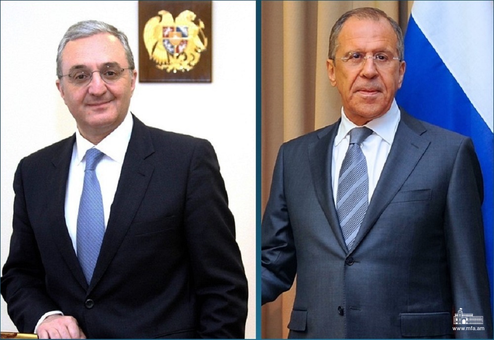 Entretien téléphonique entre les Ministres des Affaires étrangères d’Arménie et de Russie