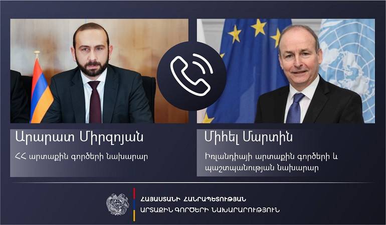 Հայաստանի և Իռլանդիայի ԱԳ նախարարների հեռախոսազրույցը