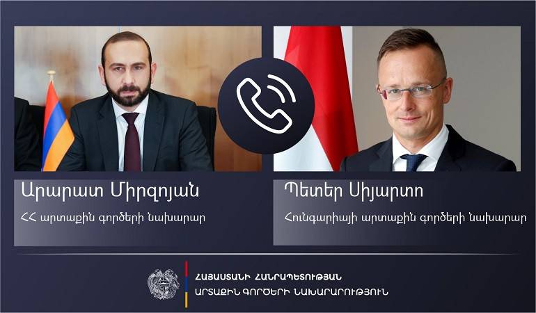 Phone conversation between Foreign Ministers of Armenia and Hungary