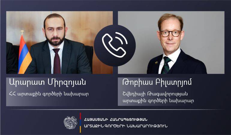 Հայաստանի և Շվեդիայի ԱԳ նախարարների հեռախոսազրույցը