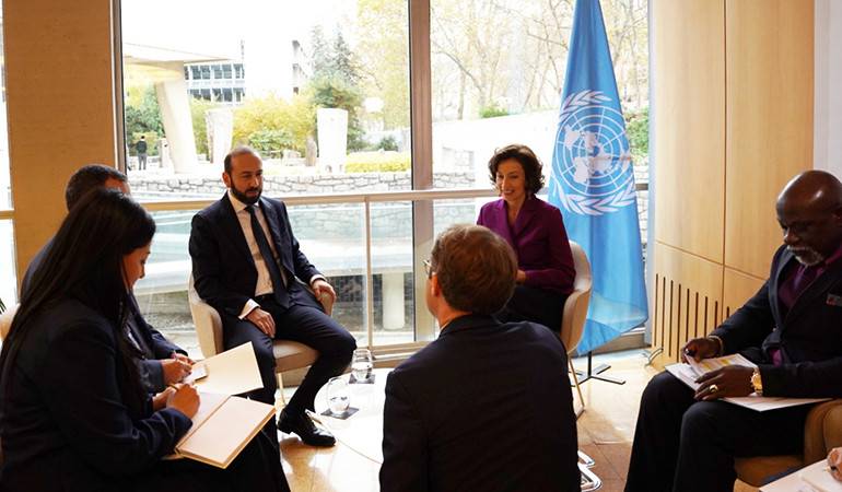 Meeting of the Foreign Minister of Armenia with the Director-General of UNESCO