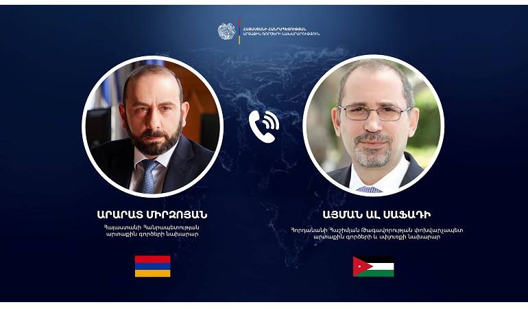 Телефонный разговор министров иностранных дел Армении и Иордании