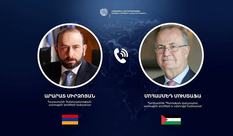 Phone conversation of the Foreign Ministers of Armenia and Palestine