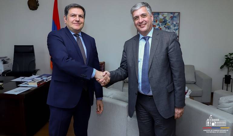 The newly appointed Ambassador of Austria handed over a copy of his credentials to the Deputy Foreign Minister of Armenia